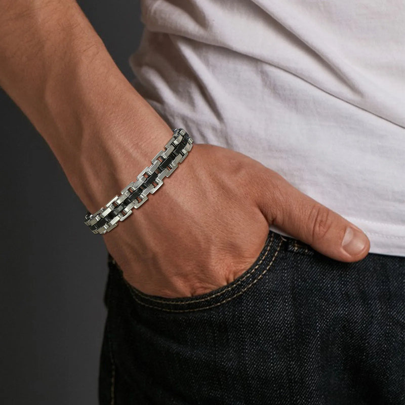 Vnox Shaped Chain Bracelet