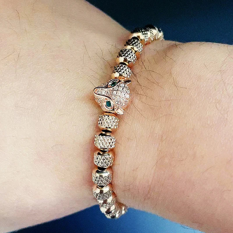 Leopard Head Man Bracelet