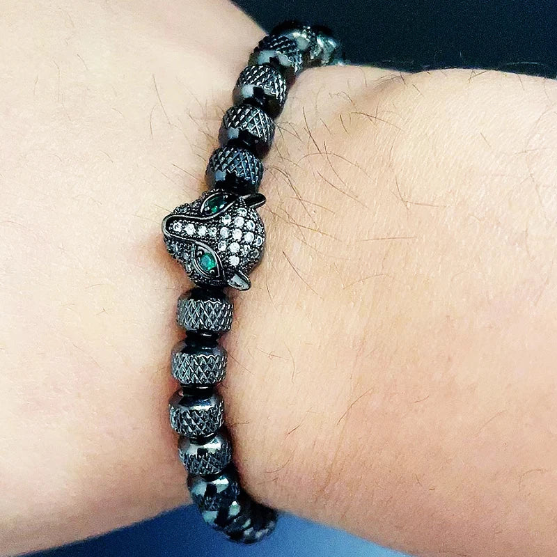 Leopard Head Man Bracelet