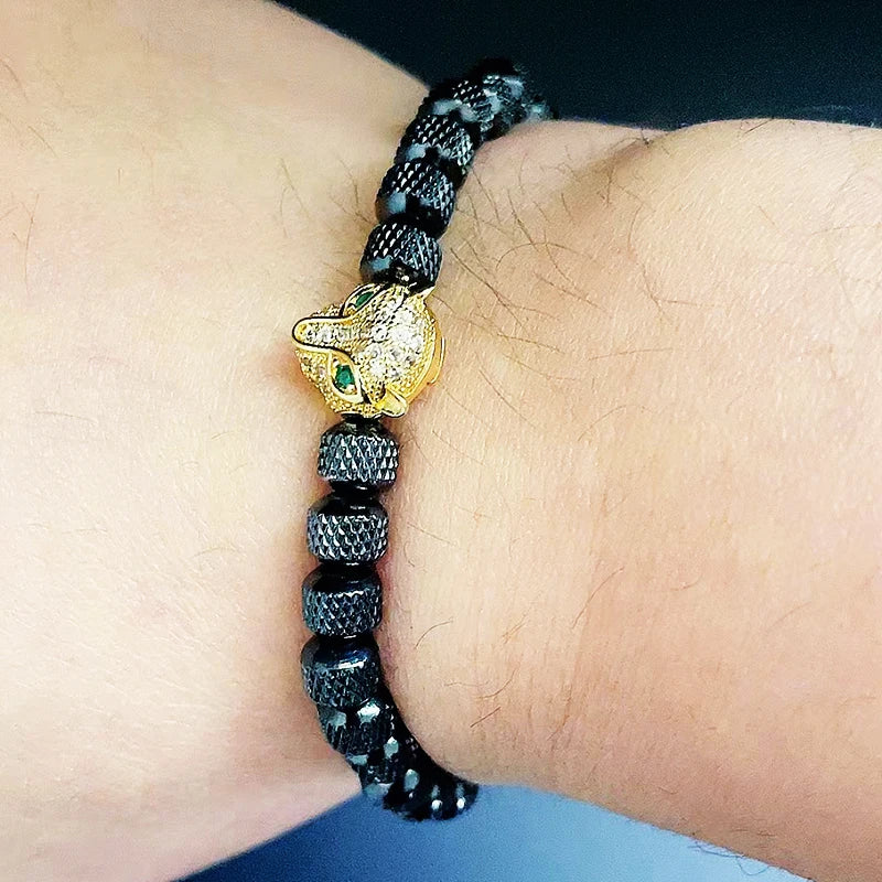 Leopard Head Man Bracelet