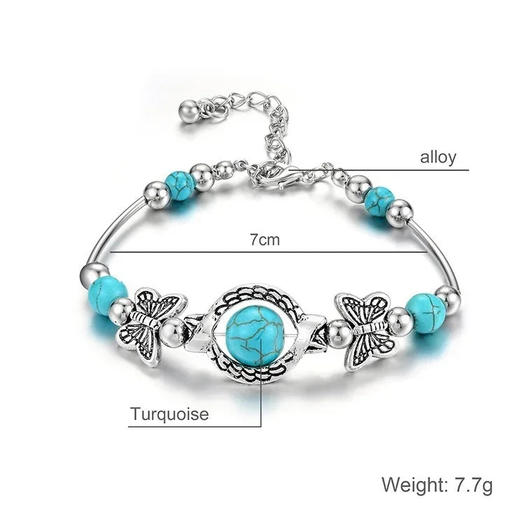 Turquoise Butterfly Bracelet