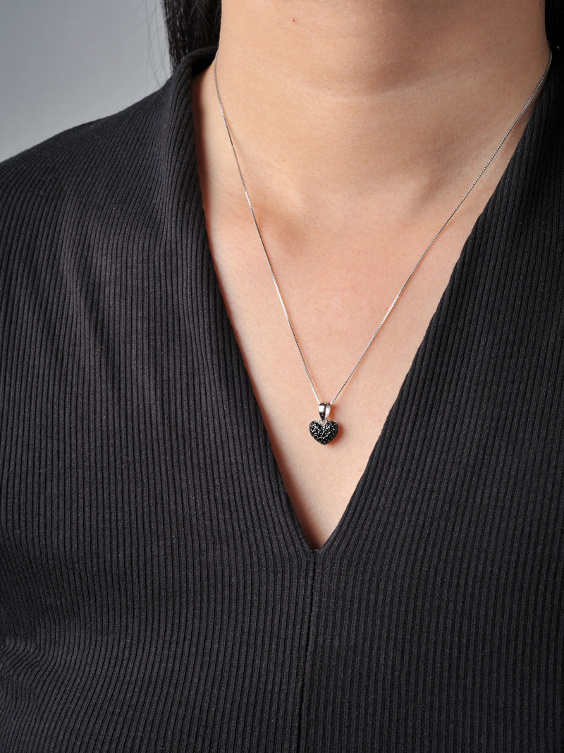 Potiy Heart Natural Black Necklace