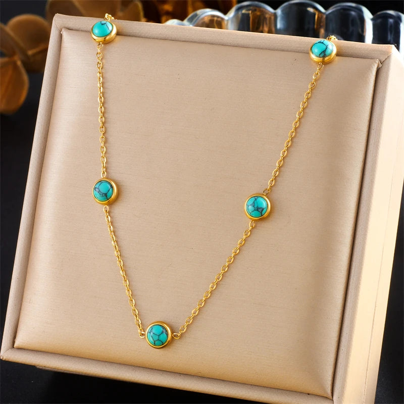 DIEYURO Turquoise Set