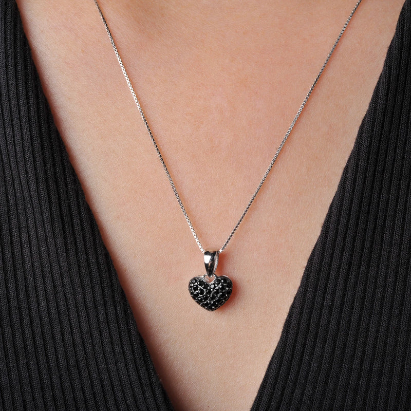 Potiy Heart Natural Black Necklace