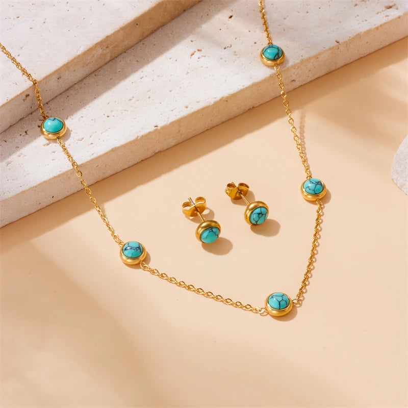 DIEYURO Turquoise Set