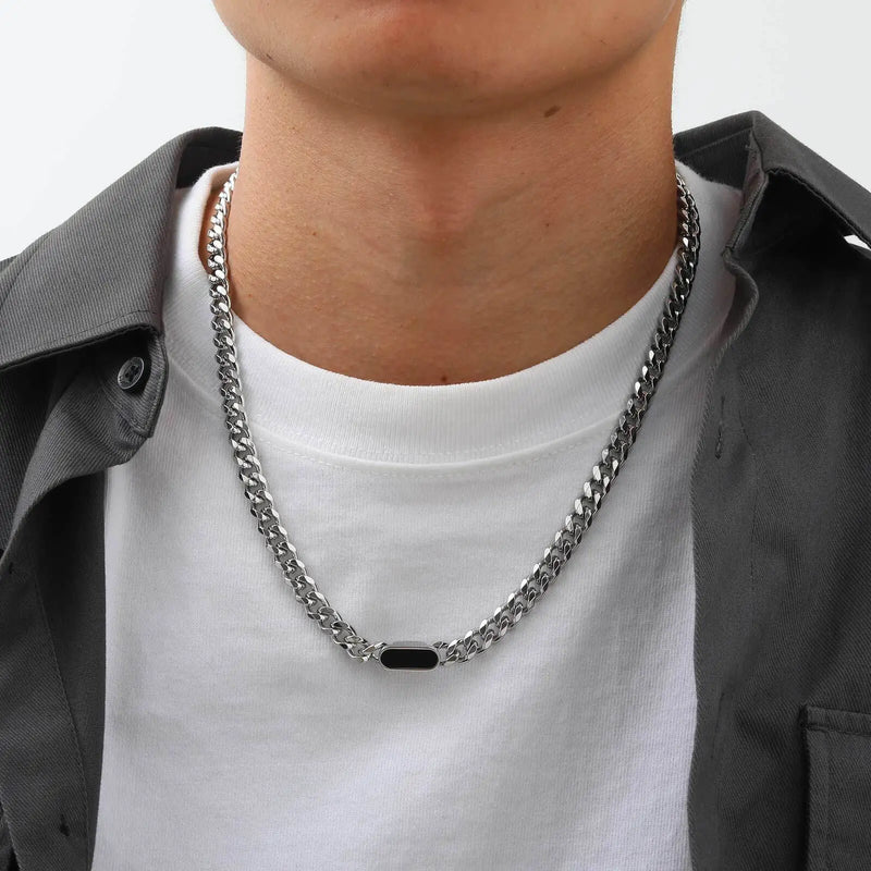 Man Necklace Silver