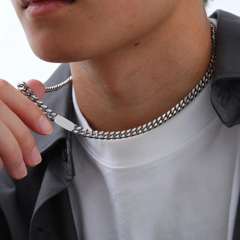 Man Necklace Silver